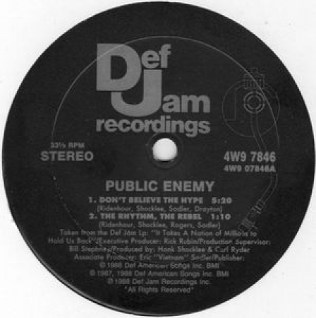 LP Public Enemy - Dont Believe The Hype LPSINGLE