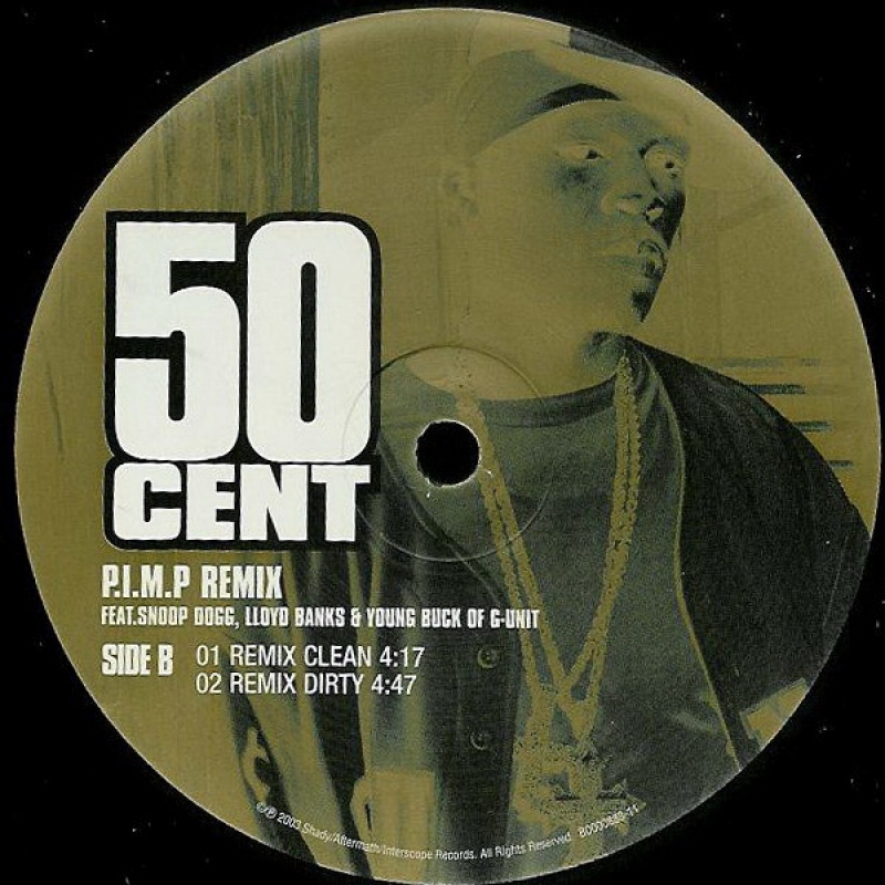 LP 50 Cent - P.I.M.P. Remix Vinyl Single Importado