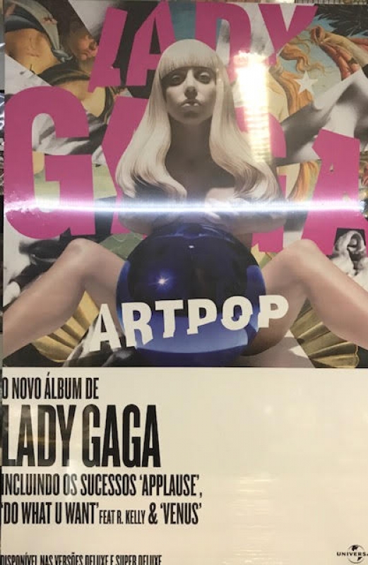 Quadro Lady Gaga Art Pop - 39,5 X 48,5 Cm Lindao