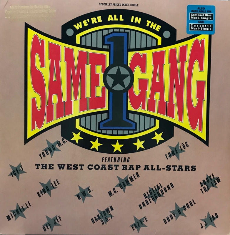 LP SAME GANG FEAT THE WEST COAST RAP ALL STARS VINYL IMPORTADO EAZY E NWA ICE T MICHELLE KING TEE MC
