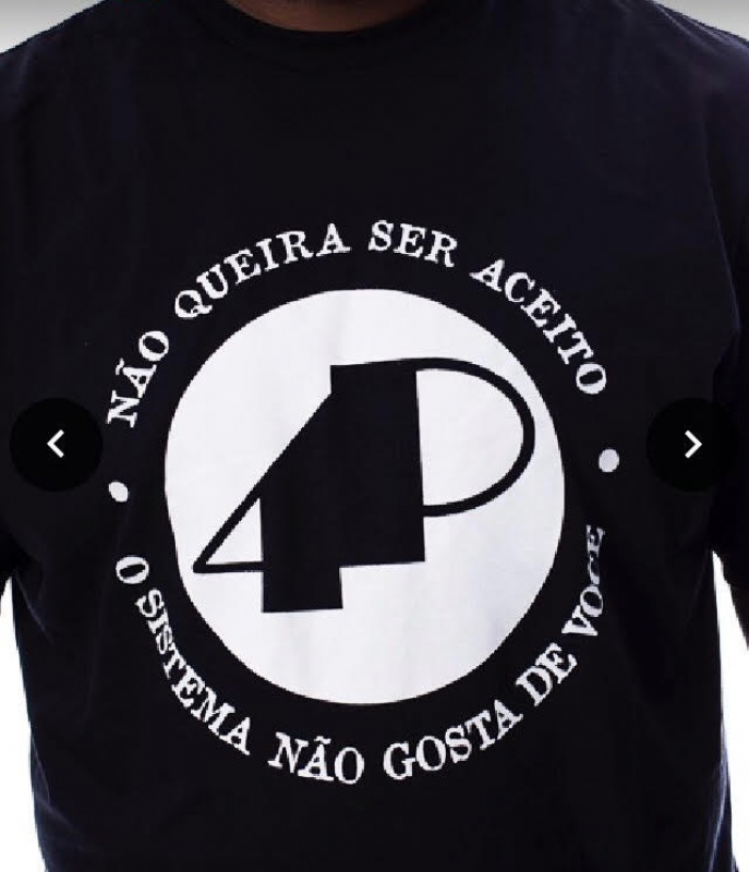 Camiseta 4P PRETA - NQSA Afronta (KLJAY e XIS) PRETA