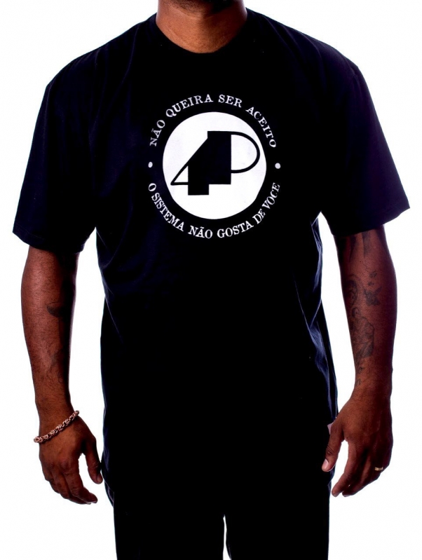 Camiseta 4P Preta - NQSA Afronta