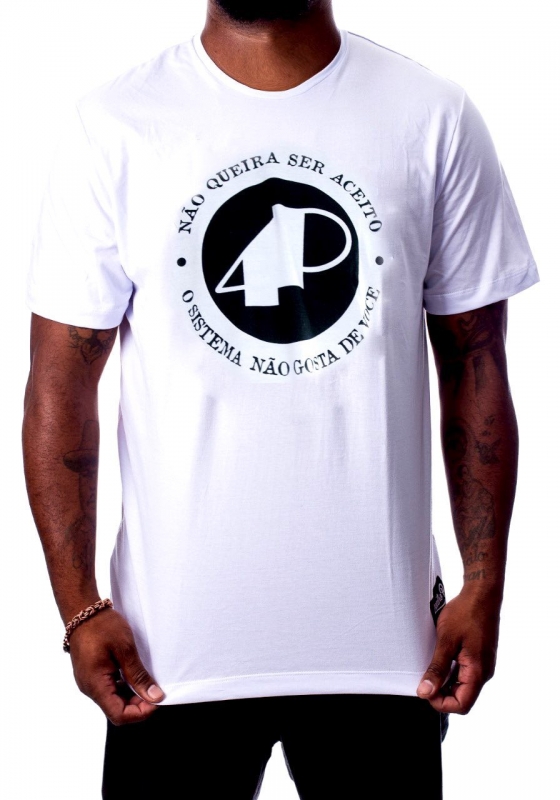Camiseta 4P Branca - NQSA Afronta