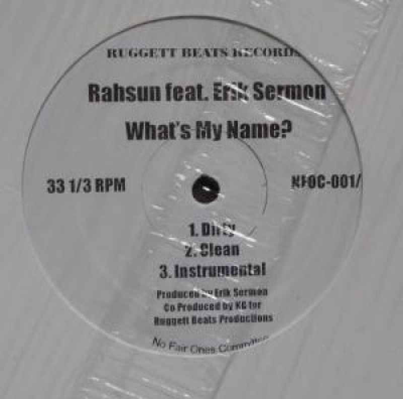 LP Rahsun - Whats My Name  We Dont Stop VINYL