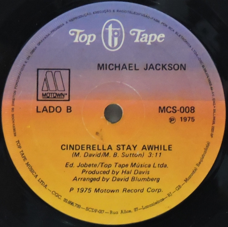 LP Michael Jackson - Cinderella Stay A While Happy VINYL COMPACTO 7 POLEGADAS