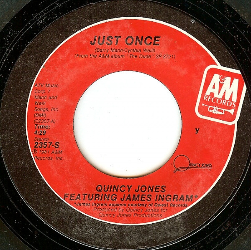 LP Quincy Jones Featuring James Ingram - Just Once e The Dude VINYL 7 POLEGADA