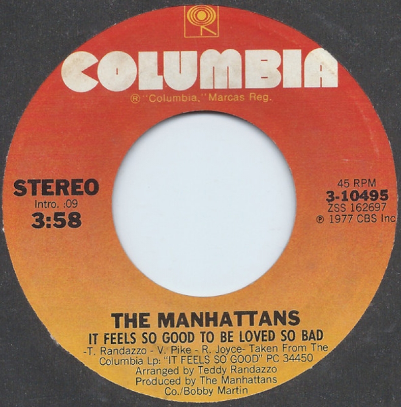 LP The Manhattans - It Feels So Good To Be Loved So Bad VINYL 7 POLEGADA