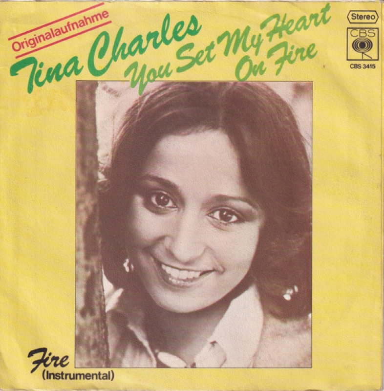 LP Tina Charles - You Set My Heart On Fire VINYL 7 POLEGADA