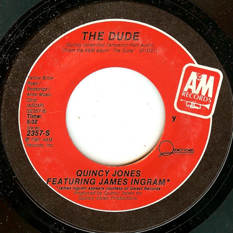 LP Quincy Jones Featuring James Ingram - Just Once The Dude VINYL 7 POLEGADA
