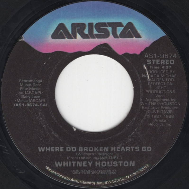 LP Whitney Houston - Where Do Broken Hearts Go (VINIL 7 POLEGADAS)