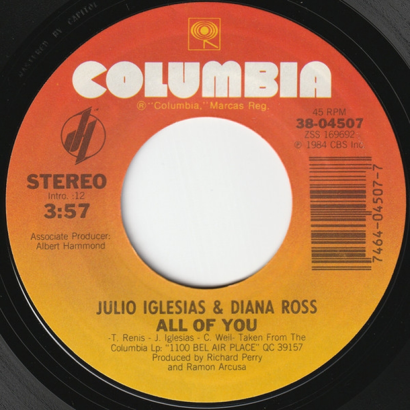 LP Julio Iglesias & Diana Ross (VINIL 7 POLEGADAS)