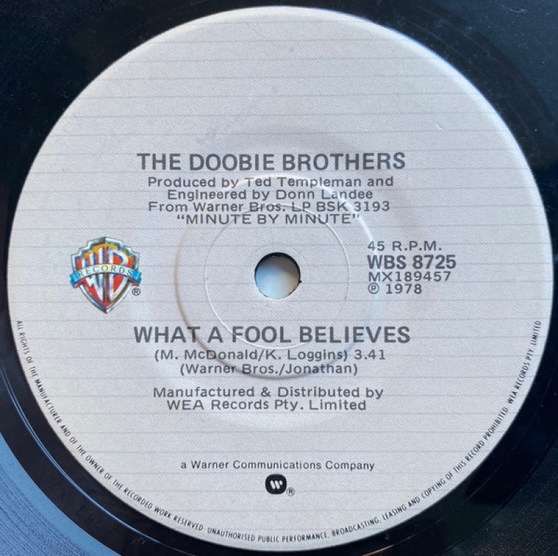LP The Doobie Brothers - What A Fool Believes VINYL COMPACTO 7 POLEGADAS
