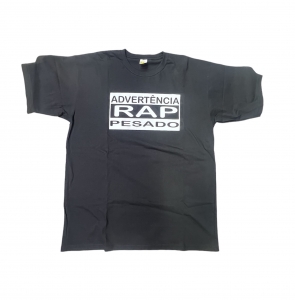 Camiseta TATE - Advertencia Rap Pesado PRETA