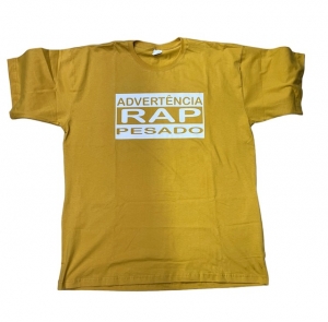 Camiseta TATE - Advertencia Rap Pesado Amarela
