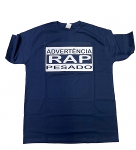 Camiseta TATE - Advertencia Rap Pesado Azul