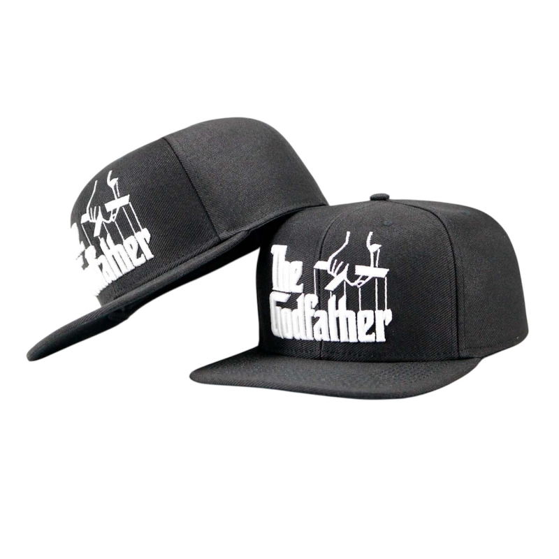 BONE THE GODFATHER (PRETO COM BORDADO BRANCO) PODEROSO CHEFAO