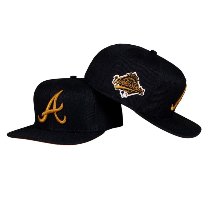 BONE Atlanta Braves 1995 World Series (PRETO E DOURADO)