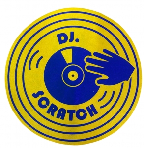 FELTRO DJ SCRATCH AMARELO E AZUL