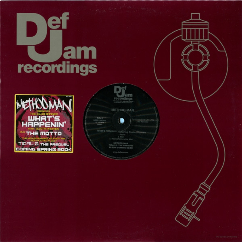 LP Method Man - Whats Happenin VINYL SINGLE IMPORTADO