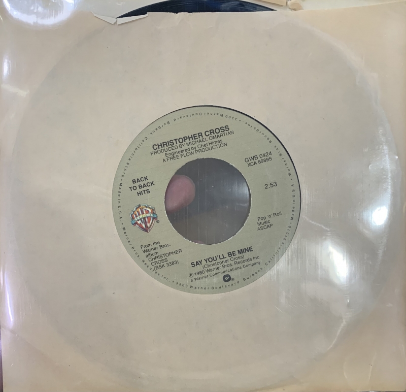 LP CHRISTOPHER CROSS - Arthurs Theme e Say Youll Be Mine VINYL COMPACTO 7 POLEGADAS