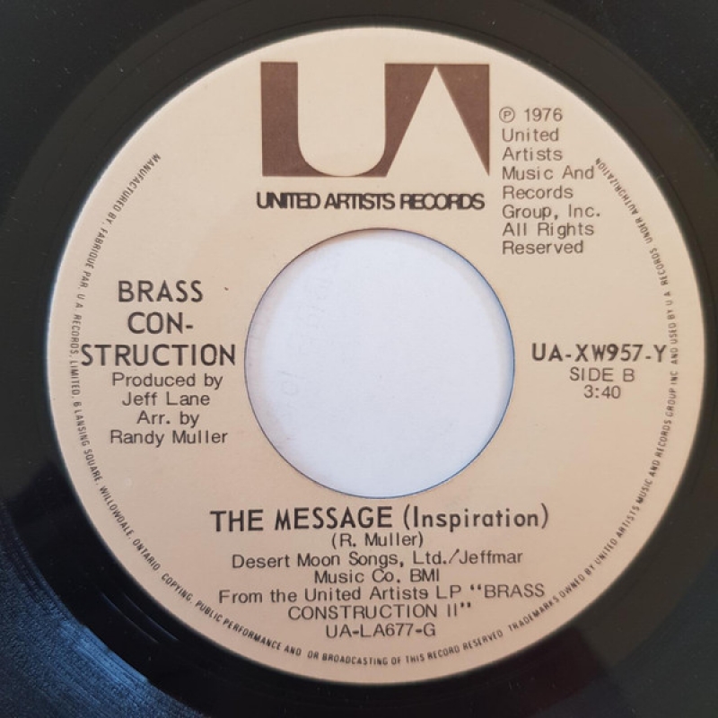 LP Brass Construction - The Message (Inspiration) VINYL COMPACTO 7 POLEGADAS LP Brass Construction - The Message (Inspiration) VINYL COMPACTO 7 POLEGADAS