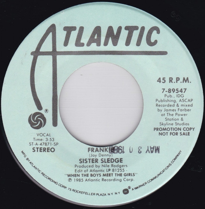 LP Sister Sledge - Frankie (COMPACTO 7 POLEGADAS) LP Sister Sledge - Frankie (COMPACTO 7 POLEGADAS)