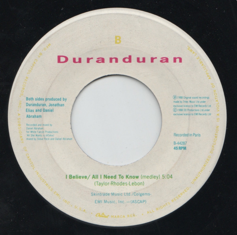 LP Duran duran - All She Wants Is (COMPACTO 7 POLEGADAS) LP Duran duran - All She Wants Is (COMPACTO 7 POLEGADAS)