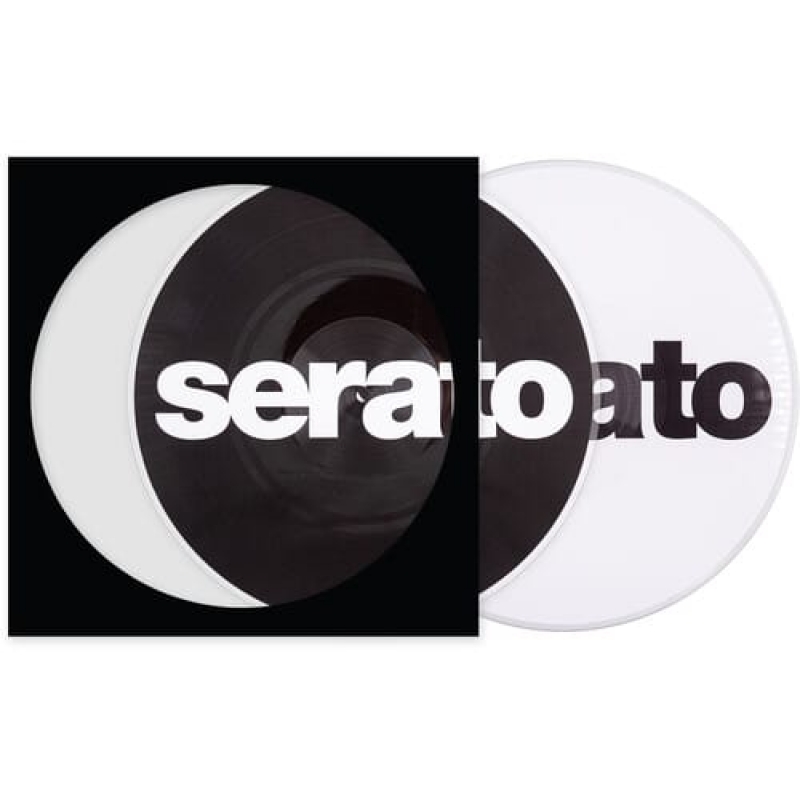 LP Serato Logo Picture (Par, Reversivel Preto sobre Branco, Branco sobre Preto) LP Serato Logo Picture (Par, Reversivel Preto sobre Branco, Branco sobre Preto)