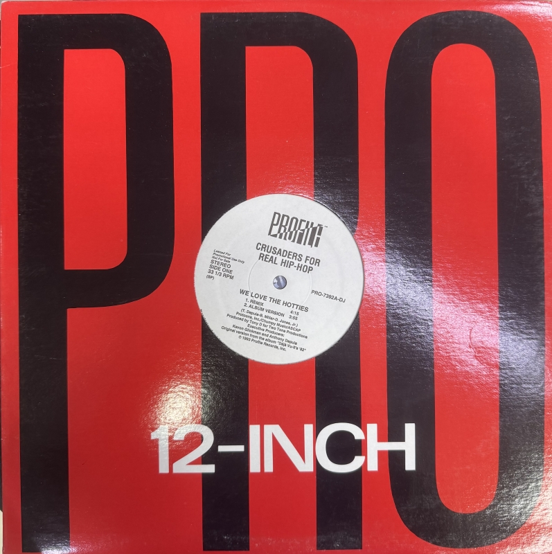 LP Crusaders For Real Hip Hop - We Love The Hotties VINYL SINGLE IMPORTADO