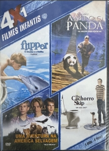 FLIPPER MEU AMIGO PANDA MEU CACHORRO SKIP UMA AVENTURA NA AMERICA SELVAGEM DVD 4 EM 1
