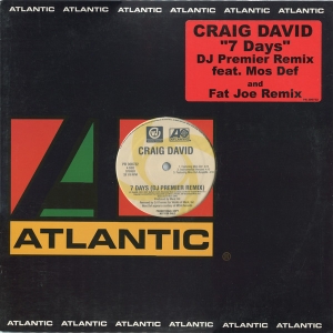 LP Craig David - 7 Days (DJ Premier Remix) VINYL SINGLE IMPORTADO