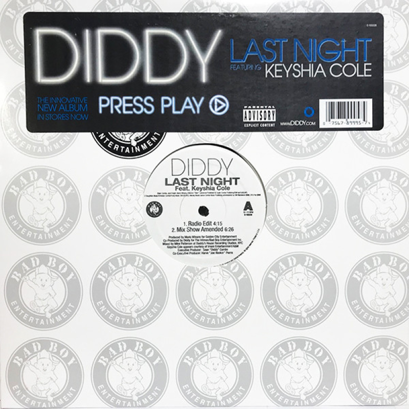 LP Diddy Feat Keyshia Cole - Last Night VINYL SINGLE IMPORTADO