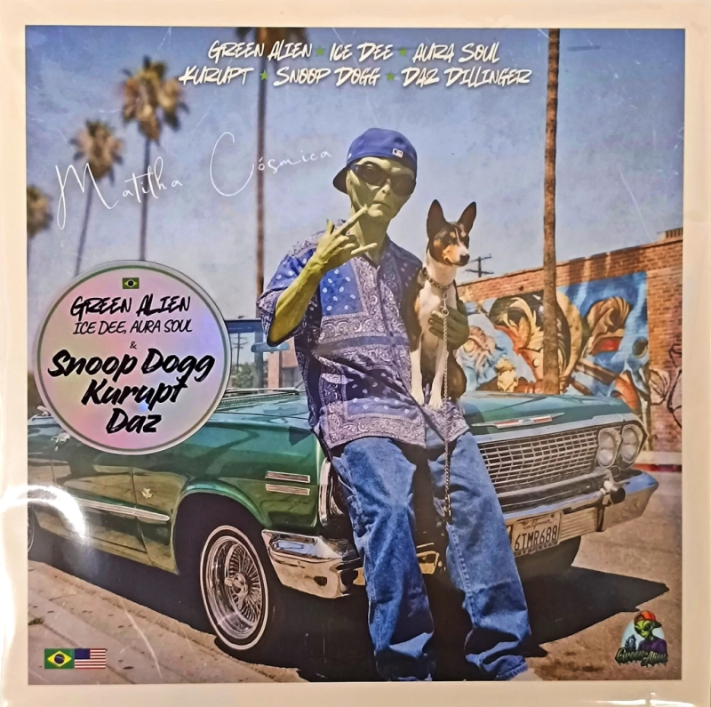 LP GREEN ALIEN - MATILHA COSMICA (GANGSTA GOIN RIDE E PLAYERS BALL PT II) VINYL COMPACTO 7 POLEGADAS