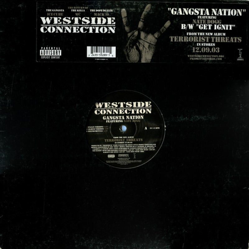 LP Westside Connection - Gangsta Nation VINYL SINGLE IMPORTADO
