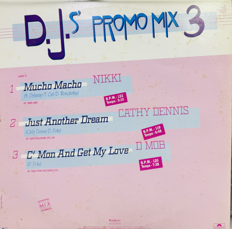 LP DJS PROMO MIX 3 - CATHY DENNIS ARTHUR BAKER AL GREEN FAT BOYS VINYL
