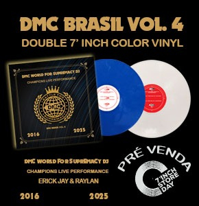 LP DMC BRASIL VOL 4 DJ ERICK JAY E DJ RAYLAN PERFORMANCE VINYL DUPLO COMPACTO 7 POLEGADAS