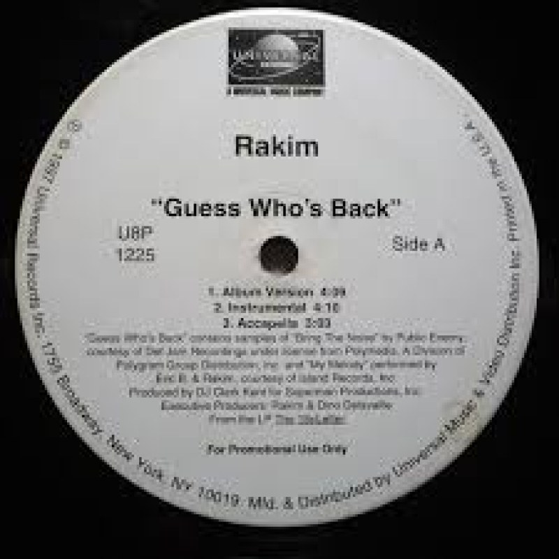 LP Rakim - Guess Whos Back (Remixes) VINYL SINGLE IMPORTADO