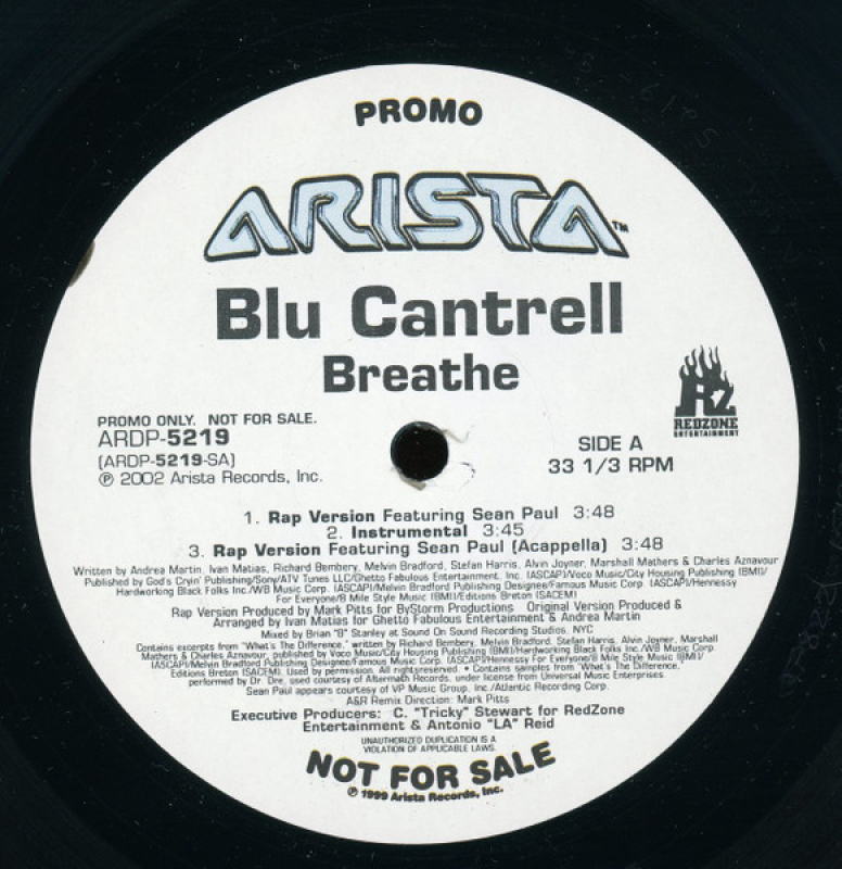 LP Blu Cantrell - Breathe VINYL SINGLE IMPORTADO