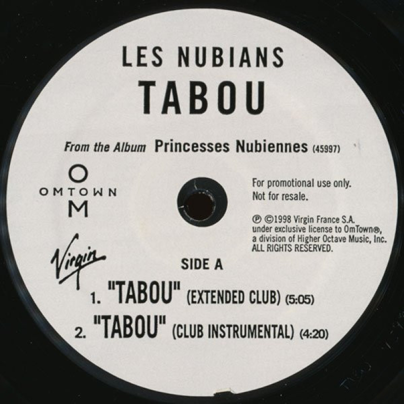 LP Les Nubians - Tabou VINYL SINGLE IMPORTADO