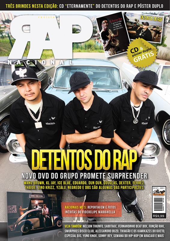 Revista Rap Nacional n  5 + CD e poster DETENTOS DO RAP