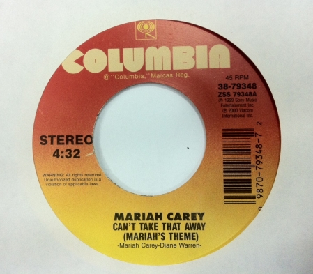 LP MARIAH CAREY - CANT TAKE THAT AWAY COMPACTO 7 POL PRODUTO INDISPONIVEL