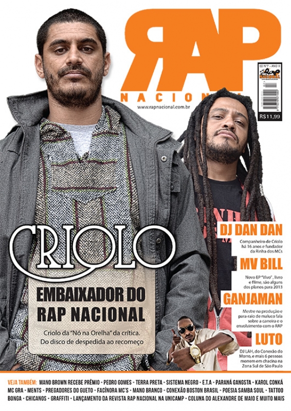 Revista Rap Nacional n 7 CRIOLO NA CAPA
